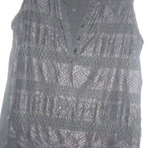 French Laundry-Women’s Black floral lace, lined top